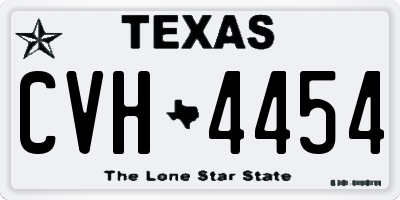 TX license plate CVH4454