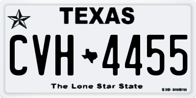TX license plate CVH4455