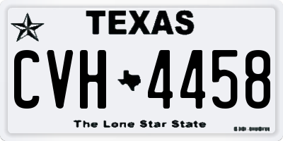 TX license plate CVH4458