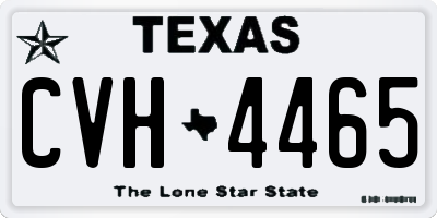TX license plate CVH4465