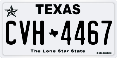 TX license plate CVH4467
