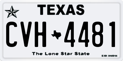 TX license plate CVH4481