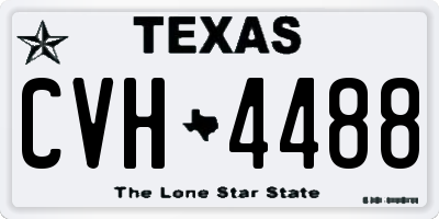 TX license plate CVH4488
