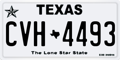 TX license plate CVH4493