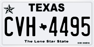 TX license plate CVH4495