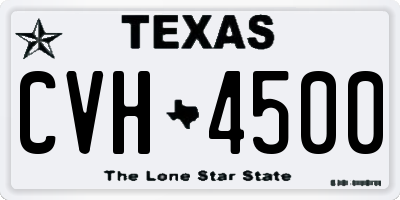 TX license plate CVH4500