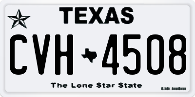 TX license plate CVH4508