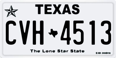 TX license plate CVH4513