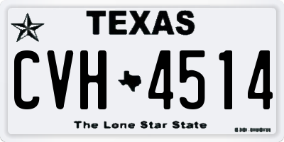 TX license plate CVH4514