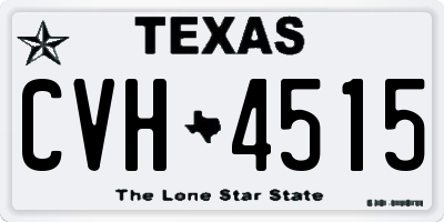 TX license plate CVH4515