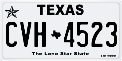 TX license plate CVH4523