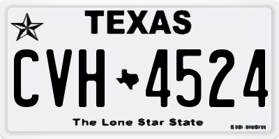 TX license plate CVH4524