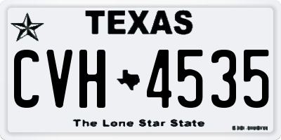 TX license plate CVH4535