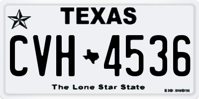 TX license plate CVH4536