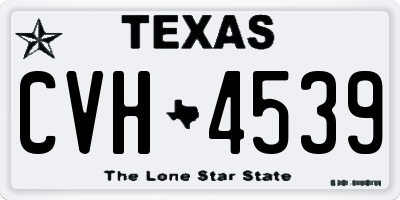TX license plate CVH4539