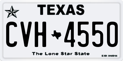 TX license plate CVH4550