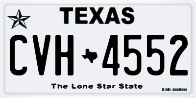 TX license plate CVH4552