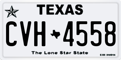 TX license plate CVH4558