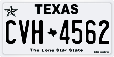 TX license plate CVH4562