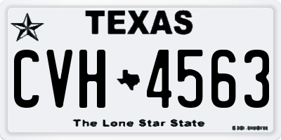 TX license plate CVH4563