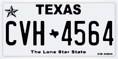 TX license plate CVH4564