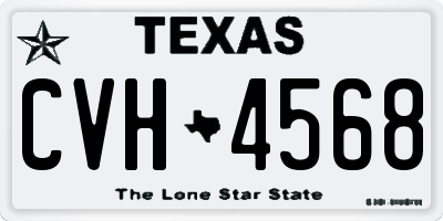 TX license plate CVH4568