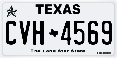 TX license plate CVH4569