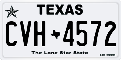 TX license plate CVH4572