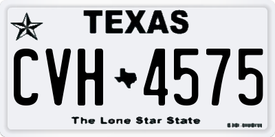 TX license plate CVH4575