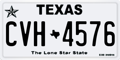 TX license plate CVH4576