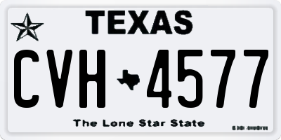 TX license plate CVH4577