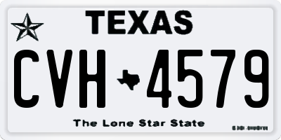 TX license plate CVH4579