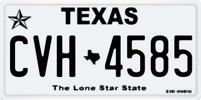 TX license plate CVH4585