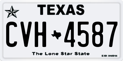 TX license plate CVH4587