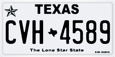 TX license plate CVH4589