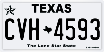 TX license plate CVH4593