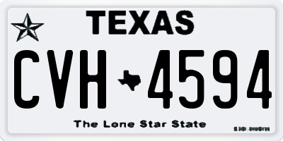 TX license plate CVH4594