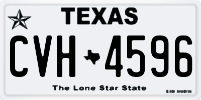 TX license plate CVH4596