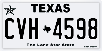 TX license plate CVH4598