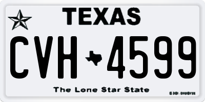 TX license plate CVH4599