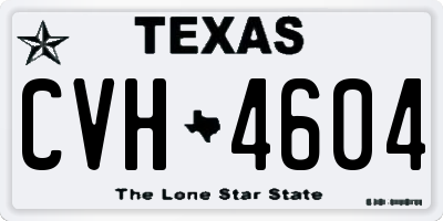 TX license plate CVH4604