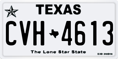 TX license plate CVH4613