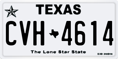 TX license plate CVH4614