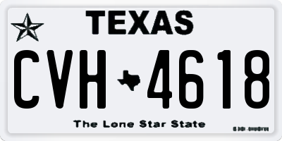 TX license plate CVH4618