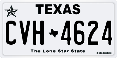 TX license plate CVH4624