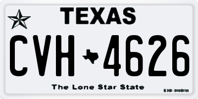 TX license plate CVH4626