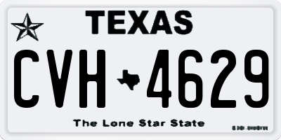 TX license plate CVH4629