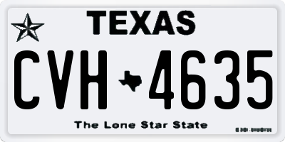 TX license plate CVH4635