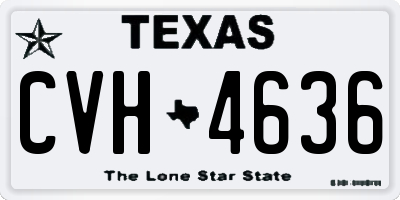 TX license plate CVH4636