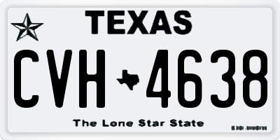 TX license plate CVH4638